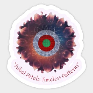 Tribal Petals, Timeless Patterns – A Hmong Bloom Sticker